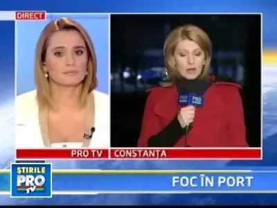 Alerta in Portul Midia! O nava sub pavilion Panama a luat foc!