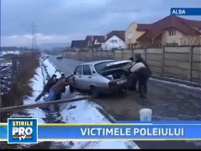 Atentie soferi! Trafic ingreunat in nordul tarii din cauza poleiului