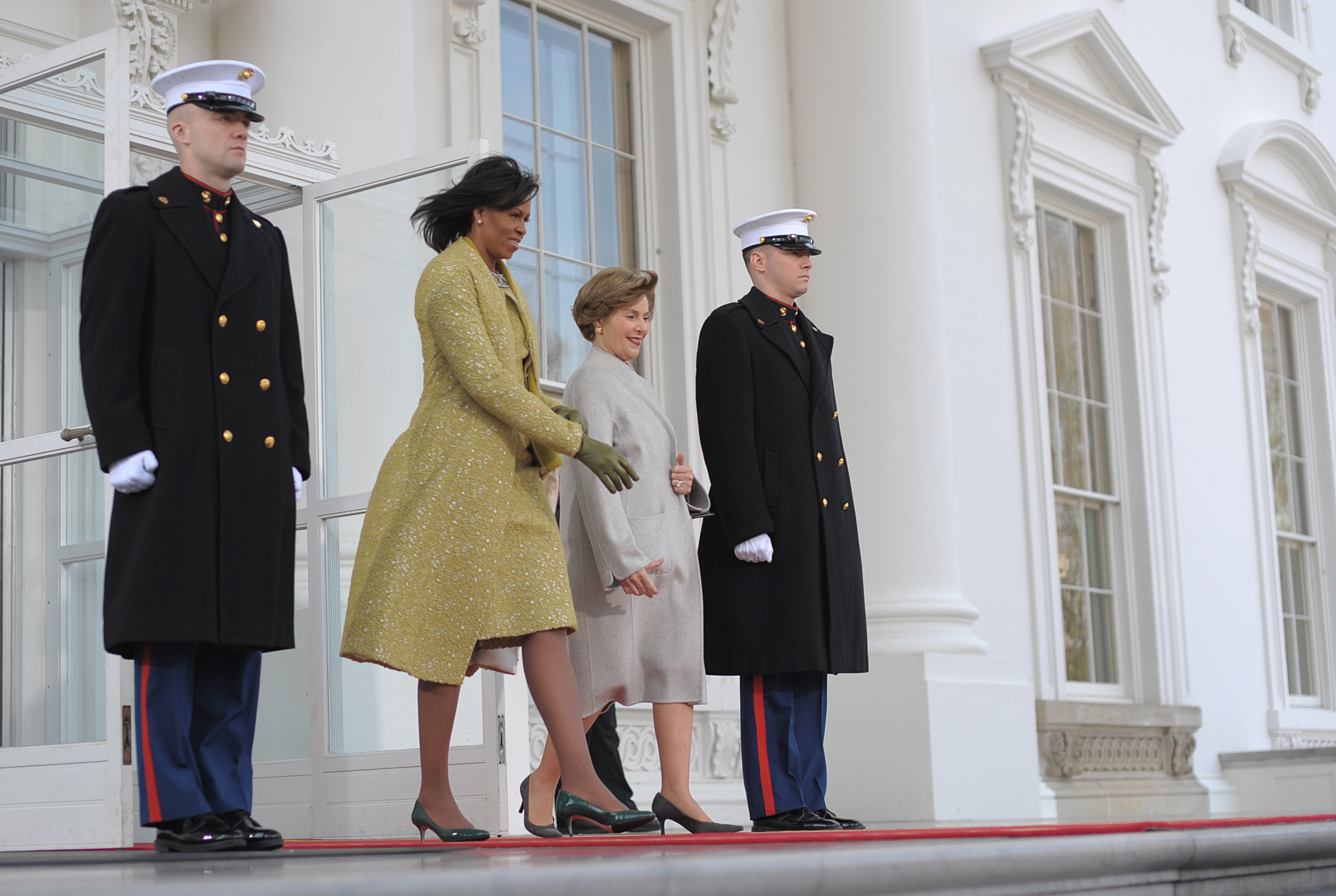 Michelle Obama si Laura Bush