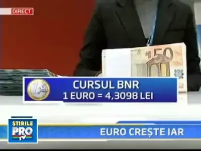 Maxim istoric! 1 euro = 4,31 lei la BNR