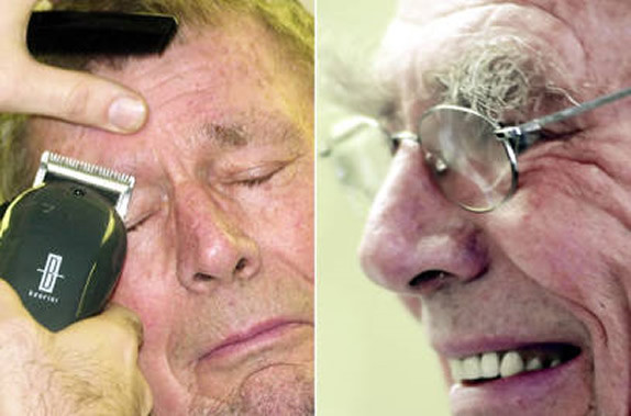 Si-a ras sprancenele de 8 cm in scopuri caritabile!