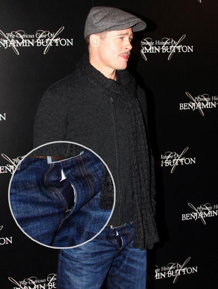 Brad Pitt a uitat... fermoarul