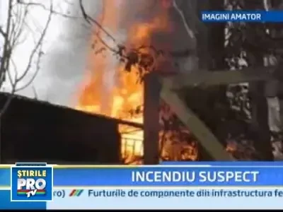 Incendiu suspect la o baza sportiva din Sibiu!