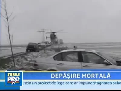 O depasire neregulamentara i-a adus moartea unui tanar, pe DN 71