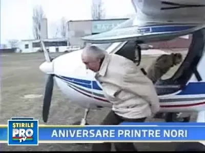 Cadou inedit la implinirea a 76 de ani: un zbor cu avionul!