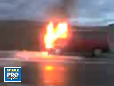 Microbuz in flacari in judetul Cluj!