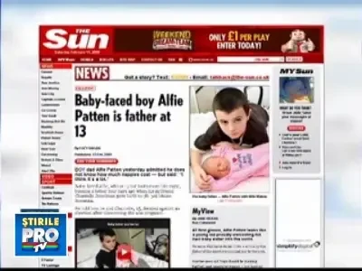 Copii cu copil... tatal are doar 13 ani, mama 15