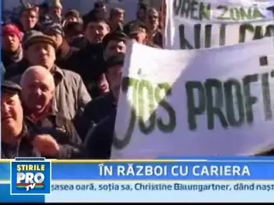 Protest galagios in Magureni Prahova: oamenii nu vor o cariera de piatra!