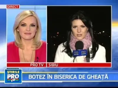 Botez inedit, la Biserica de gheata de la Balea Lac!