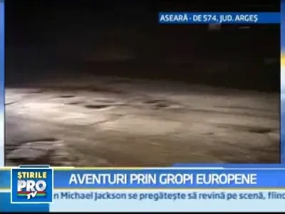 Numar record de cauciucuri sparte pe DE 574, care leaga Pitestiul de Brasov