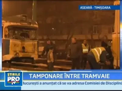 Tamponare intre tramvaie, in centrul Timisoarei!