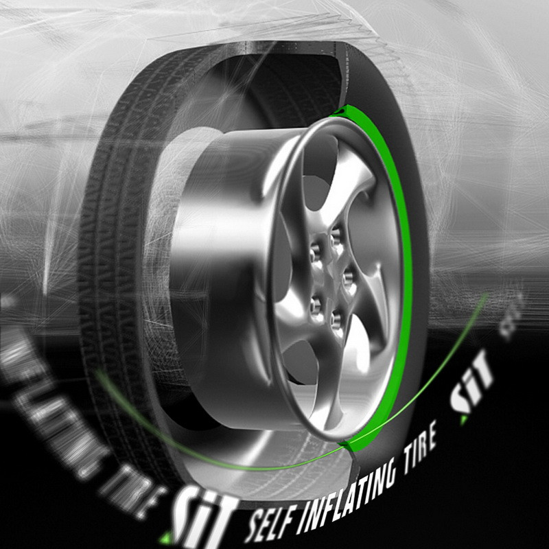 Pneul care se umfla singur, marele castigator la targul de la Hamburg!