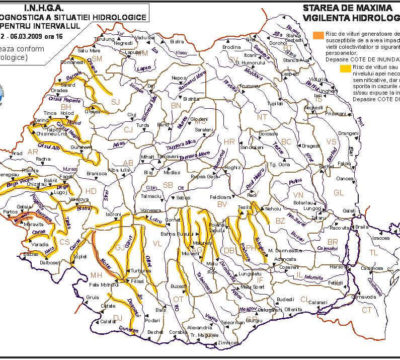 Cod portocaliu in Timis si Caras Severin! Pericol de inundatii