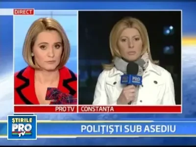 Politisti baricadati in sectia de politie, cerand ajutorul mascatilor!