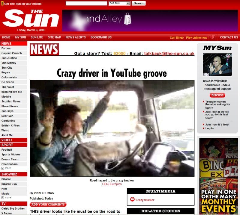 Tarzan de la volan, celebru in TheSun: Politistii din Europa, pe urmele lui