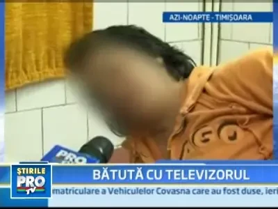 A lovit-o cu televizorul, a batut-o cu cablul de la DVD si i-a taiat fesa!