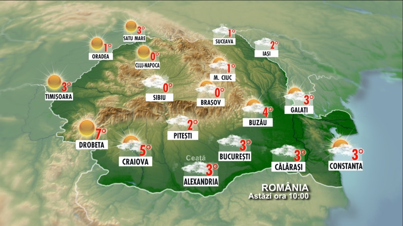 Vezi cum va fi vremea in zilele urmatoare!