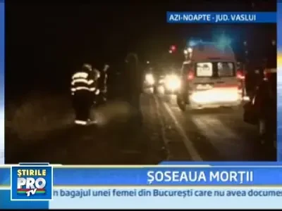 Carnagiu pe sosea in Vaslui: doi morti si zece raniti