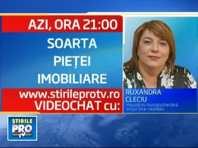 Ruxandra Cleciu: Piata imobiliara a inghetat in toata Romania