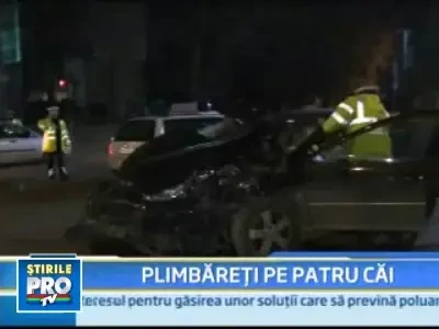 Politia rutiera din capitala a avut o noapte plina de incidente!