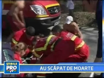 Au ajuns la spital dupa ce motocicleta le-a fost lovita de un autoturism