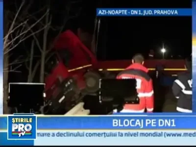 DN1, blocat peste cinci ore, in zona localitatii Posada