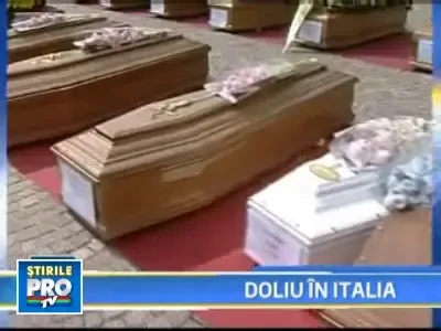 Zi de doliu in Italia pentru cele 300 de victime ale cutremurului