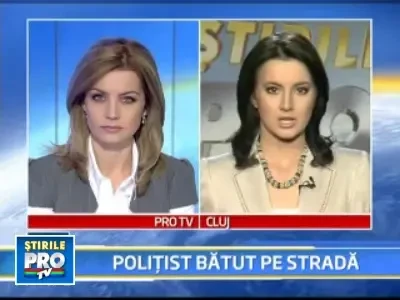 Politist lovit in cap cu un bolovan, pentru ca a vrut sa apere o femeie