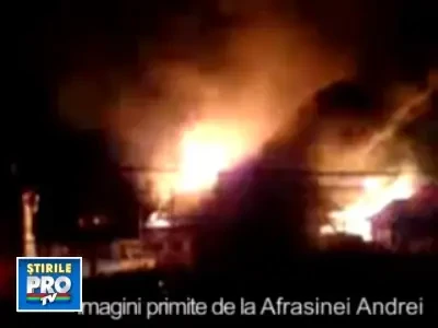 Un incendiu izbucnit in Radauti a ucis 34 de animale