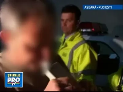 Ametit de bautura, s-a oprit de-a curmezisul in curtea unui supermarket