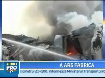 Fabrica de incaltaminte din judetul Braila, mistuita de un incendiu