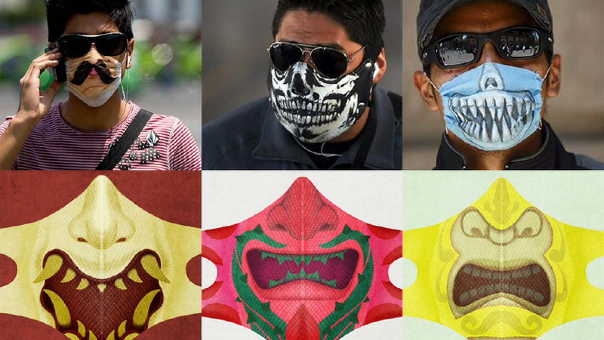 Masca de protectie impotriva gripei "porcine" - noua moda la americani!