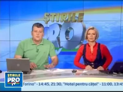 Hot salvat de pompieri si politisti, dupa ce a ramas blocat pe acoperis!