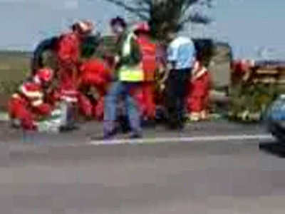 Accident cel putin bizar in Popesti Leordeni - neatentie sau sinucidere?