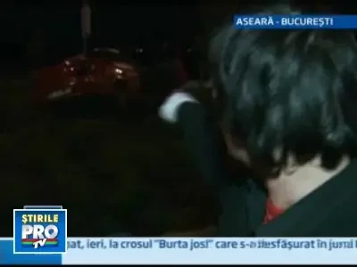 A "aterizat" cu masina intr-un rond de verdeata din Baneasa!