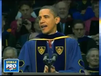 Barack Obama, blamat la Universitatea Notre Dame!