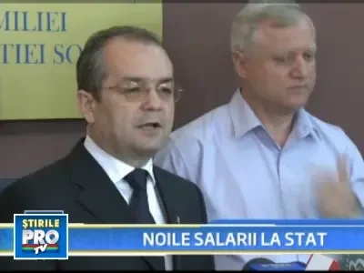 Boc: "Nu facem nicio exceptie de la legea unica a salarizarii"