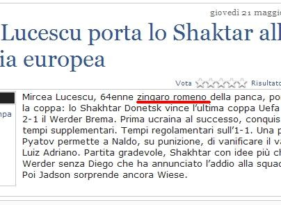"Tiganul roman Mircea Lucescu a castigat Cupa UEFA"