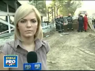 Muncitori prinsi sub un mal de pamant in Bucuresti