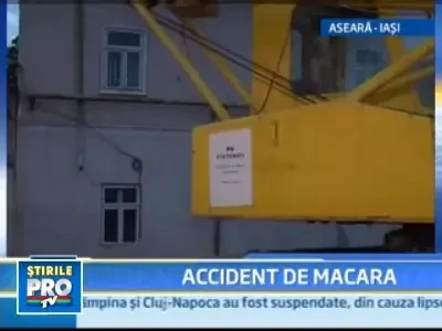 Clipe de groaza la Iasi: o macara a rupt o conducta de gaz!