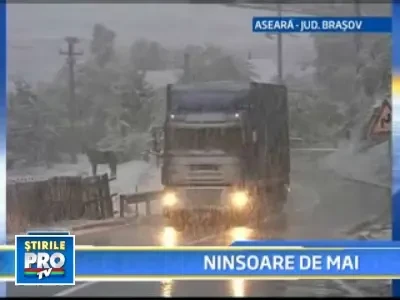Iarna la sfarsit de mai, intr-o comuna din Brasov!
