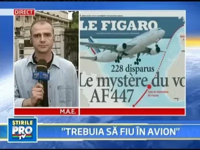 O romanca trebuia sa se afle in avionul disparut in Atlantic!