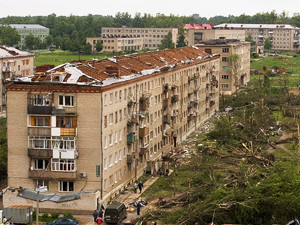 Tornada extrem de violenta in Moscova!