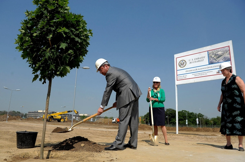 Atac pe santierul viitoarei ambasade a Statelor Unite la Bucuresti