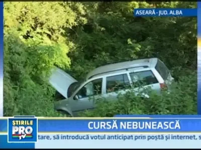 Cursa nebuneasca a unui sofer baut, incheiata cu un accident violent!