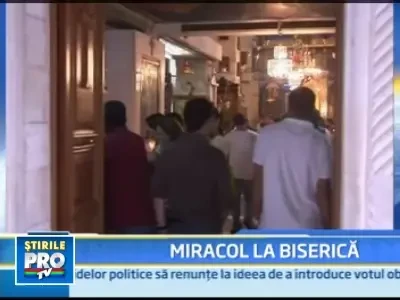 Minune! Mir pe o icoana a Sfantului Gheorghe in Ramle, Israel!