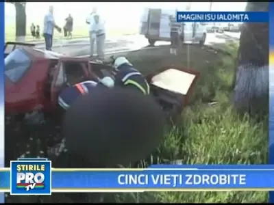 Grav accident rutier in Ialomita, soldat cu cinci morti!