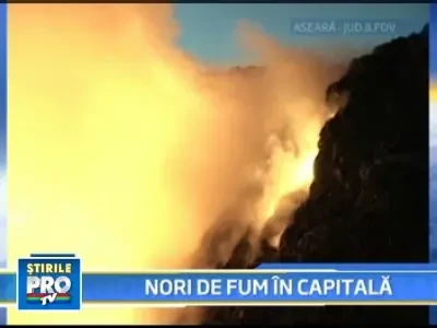 Incendiu violent la groapa de gunoi Glina