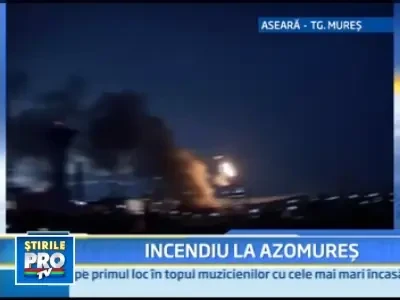 Incendiu puternic la combinatul chimic Azomures!