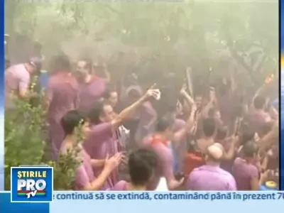 Bataie cu vin in Spania! 40.000 de litri de vin consumati in cateva ore